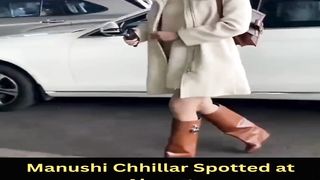 Manushi Chhillar Spotted at Airport #manushichhillar #short #shorts #trending #viral #bollywood #viralshorts