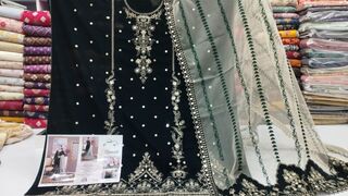 Velvet Embroidered | Net Embroidered Dupatta | Partywear | Wedding Dresses | New Collection