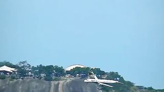 Airplane Landing on Runway
