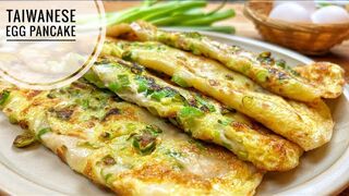Taiwanese Egg Pancake_ Easy Omelette Breakfast Recipe