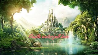 Castle waterfall lake