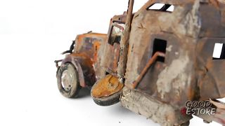 Restoration Kenworth Truck to 24k GOLD abandoned car