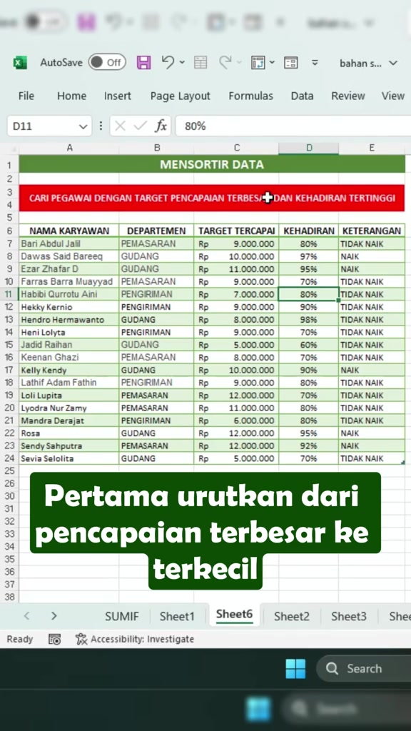 How to sort data with 2 criteria in Excel learn Excel from scratch for