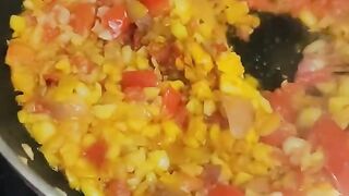 Garlic egg masala
