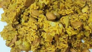 Chicken sausage biriyani