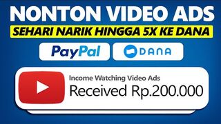 MAKE MONEY ONLINE: Nonton Video DIbayar DANA dan Paypal _ Aplikasi Penghasil Uang Tercepat 2024 _ Game Penghasil Uang.