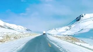 Snowfall on Karakoram Highway Gilgit