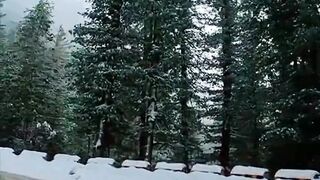Snowfall Road of Nathia Gali Murree