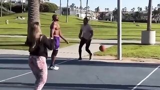 When a Girl smacks you on the butt in basketball