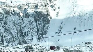 Gilgit Baltistan Mountains Snowfall View