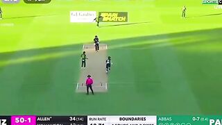 Abbas  Afridi 1st international wicket of his career