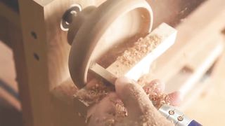 Simple Portable Lathe _ Japanese Woodworking