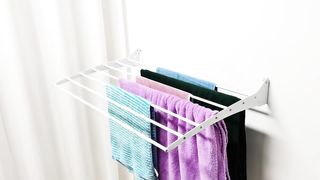 Wall Mounted Drying Rack, 90 Degree Foldable 31.5" Length Laundry Drying