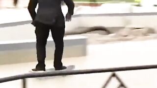 Skateboarding while reporting