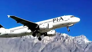 The airport near the mountains