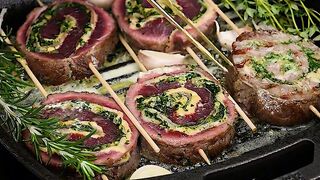 The making of beef rolls