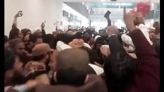 Fazlur Rehman Islamabad Airport The workers were angry for raising slogans against