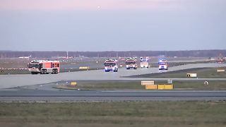 The airport but flying