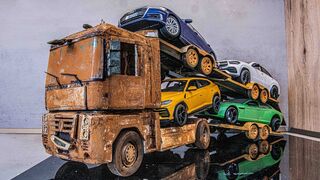 Renault MAGNUM Cars semi trailer 1_18 - Restoration Abandoned Model Truck