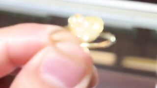 Natural Diamond & Solid Gold Ladies Heart Set