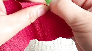 Crafting Elegance: DIY Handmade Crepe Paper Rose Flowers