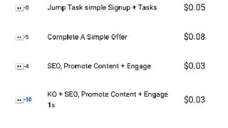 Earn per tasks you do per tasks is 4$, 0.3$, 1$ etc. Enjoy