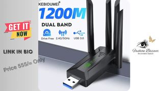 Dual Band USB wifi 1200Mbps Adapter 2.4GHz By Digital Threads