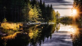 Sunset river glow
