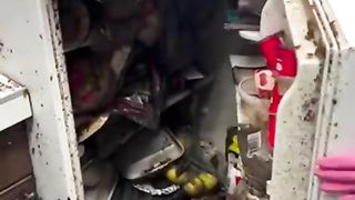 An apartment that has not been cleaned for 6 years