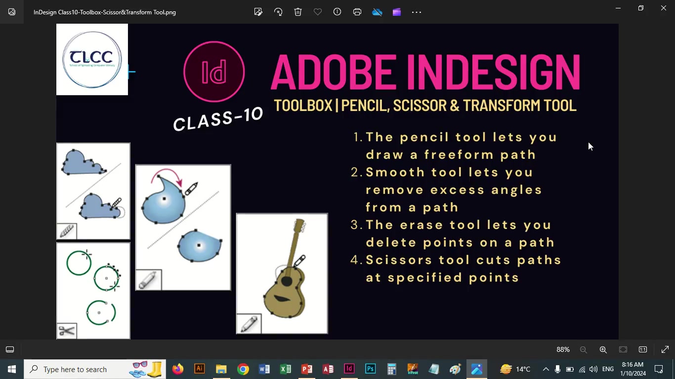 10 InDesign Class Toolbox Scissor & Transform Tool Febspot