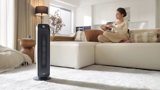 Dreo Space Heater Indoor, 25" 11.5ft/s Fast Portable Room Heater with Remote and Thermostat, 3 Modes,