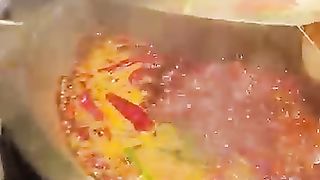 Everything I ate at super spicy pot in China! #Shorts #China #HotPot #SpicyFood #Foodie #eating