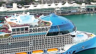 Icon of the Seas Epic Entrance in Miami!#cruise #cruisetok#