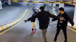 Rollerskating.