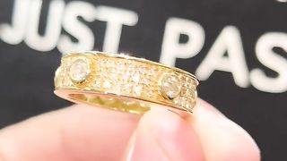 Real Diamond & Solid Gold Men's Wedding Band