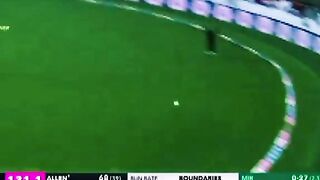 Usama Mir takes a big wicket of Allen
