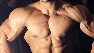 Posing bodybuilder