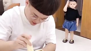 Cute Funny Son And Funn Father