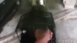 Miniature railway with a coal-fired steam locomotive