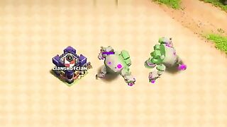 Mountain Golem VS  Hero's  & Mountain Golem || Clash of Clans