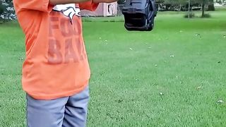 Kid shooting airsoft gun