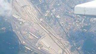 View City From Plane Window