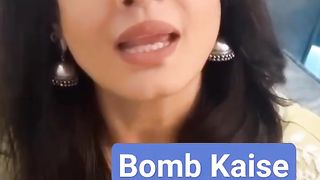 Bomb kaisy phata reaction video on Raveena Tondon_ #ytshorts #funnyreel #2023 #comedyfilms