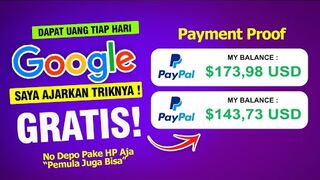 MAKE MONEY ONLINE : Paypal Gratis $173,98 USD Dibayar Tiap  dari Google Trend, Cara Menghasilkan Uang dari Internet.
