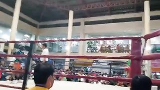 A young boy boxer very strong punch amazing