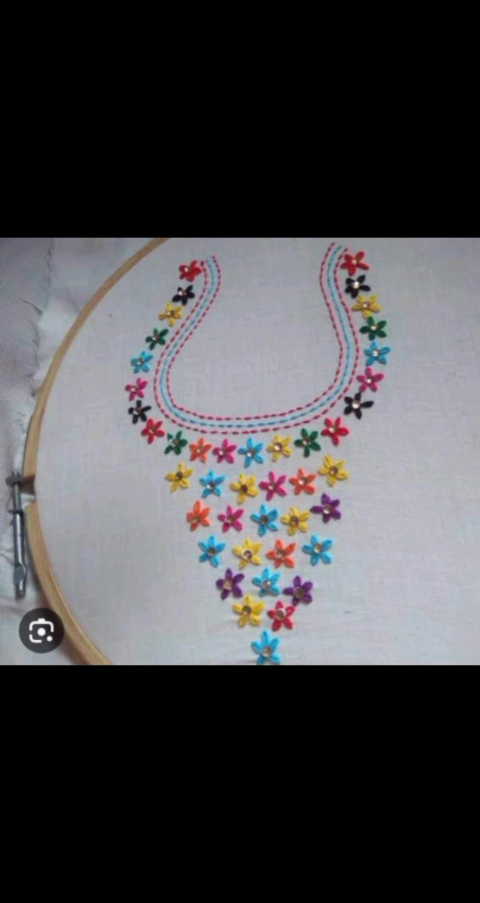 Latest hand embroidery designs for neckline New hand embroidery