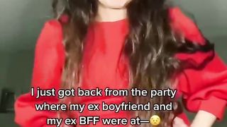 I saw my ex boyfriend and my exfriend at a party????Look at what I did!! #foryou #shorts #party