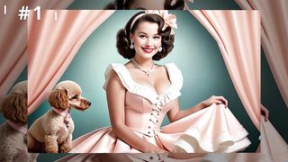 [4k] Beautiful 1950 Model： Poodle Skirt Outfits