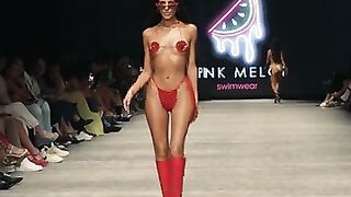 Kemely Llanes Slow Motion Pink Melon Swimwear - Miami Swim Week 23 Powered By Art Hearts Fashion