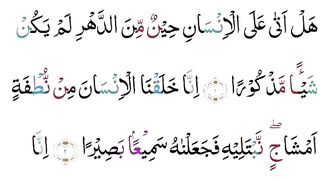 Surah Al-Insaan part 1